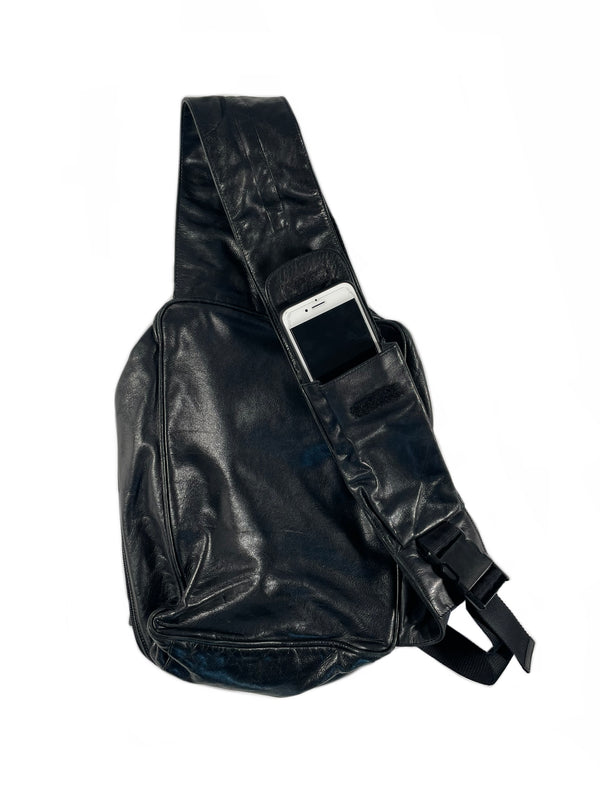 SS1999 Miu Miu black leather crossbody bag