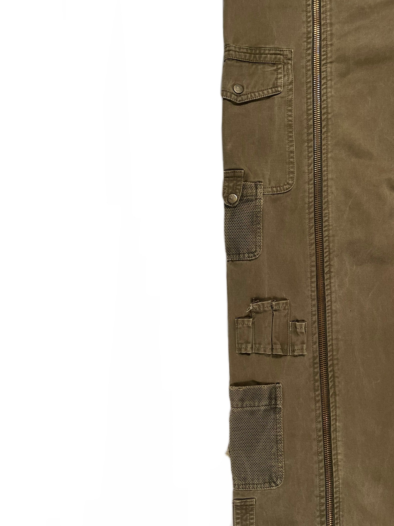 Dolce & Gabanna Sex Pants Bondage Buckles Striped Y2K Black