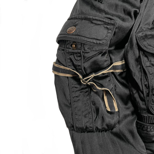 1990s Roberto Cavalli bondage bomber jacket