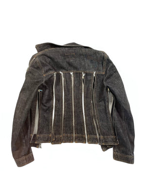 Dolce & Gabbana zipper shredder denim jacket