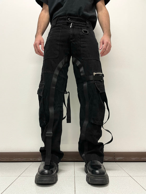 AW2003 Dolce & Gabbana bondage parachute cargo pants