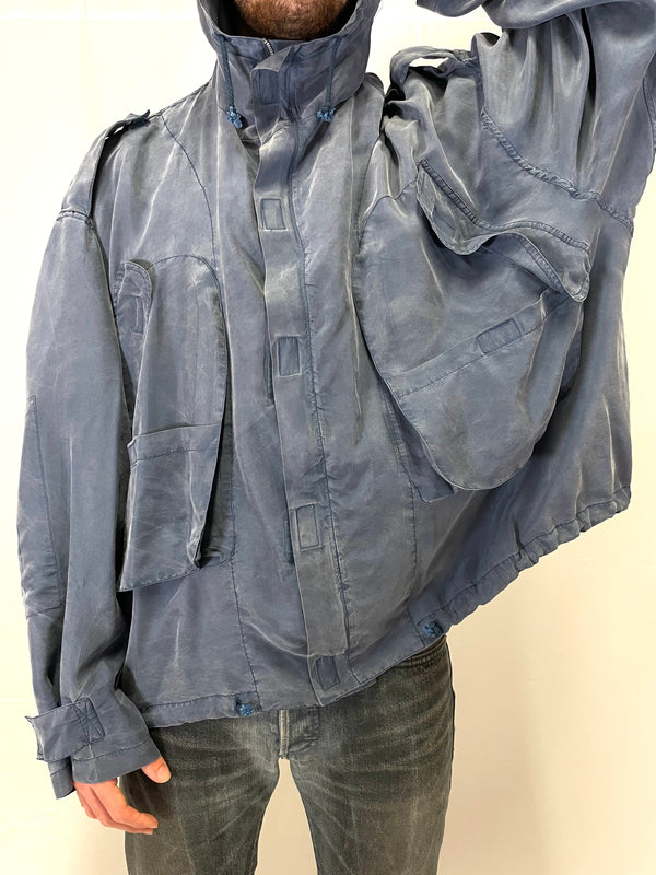 1990’s Katharine Hamnett cargo bomber jacket in silk