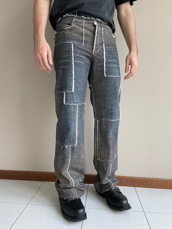 1990s Jean Paul Gaultier patchwork jeans