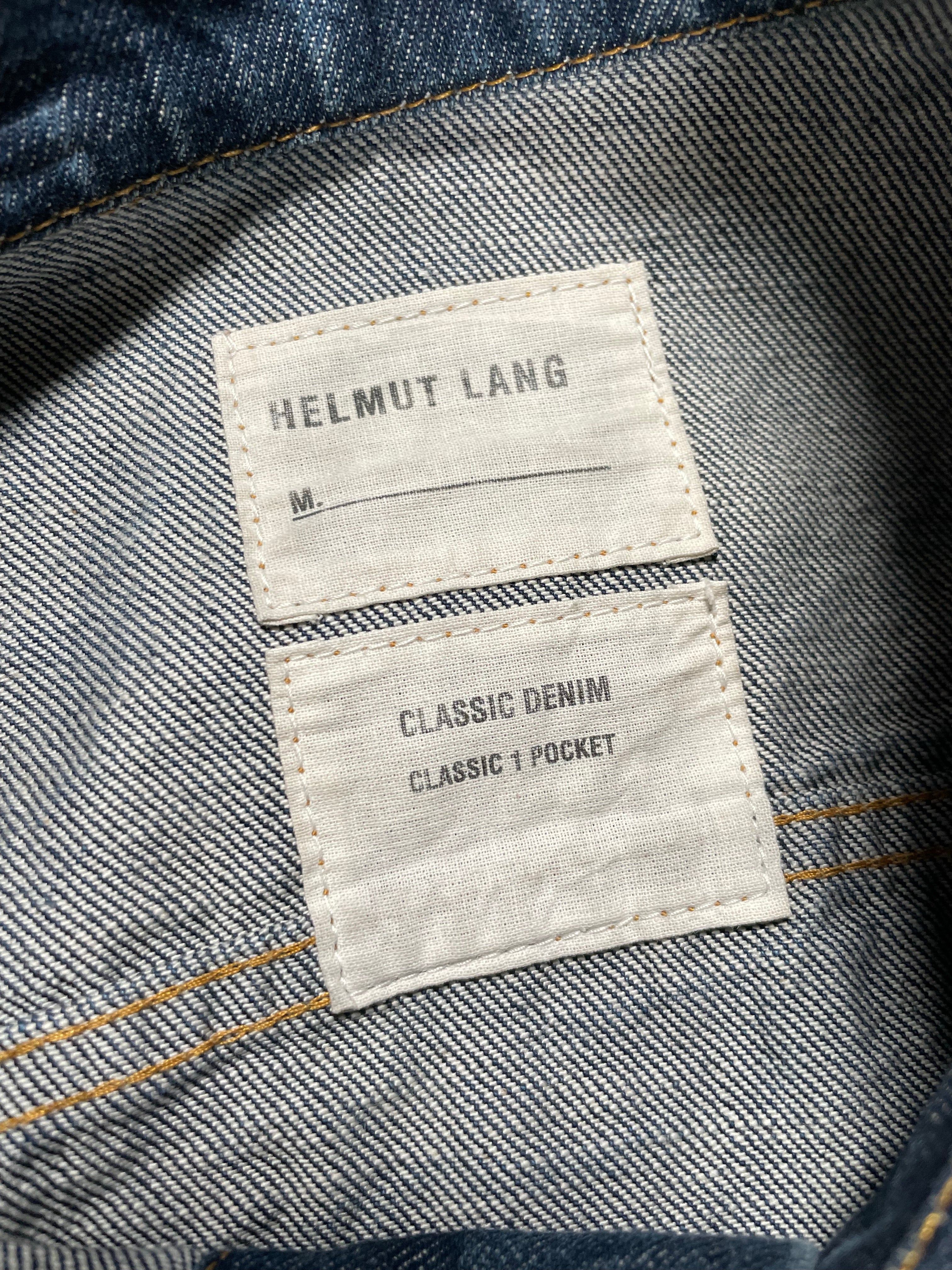 Helmut lang classic one pocket denim jacket